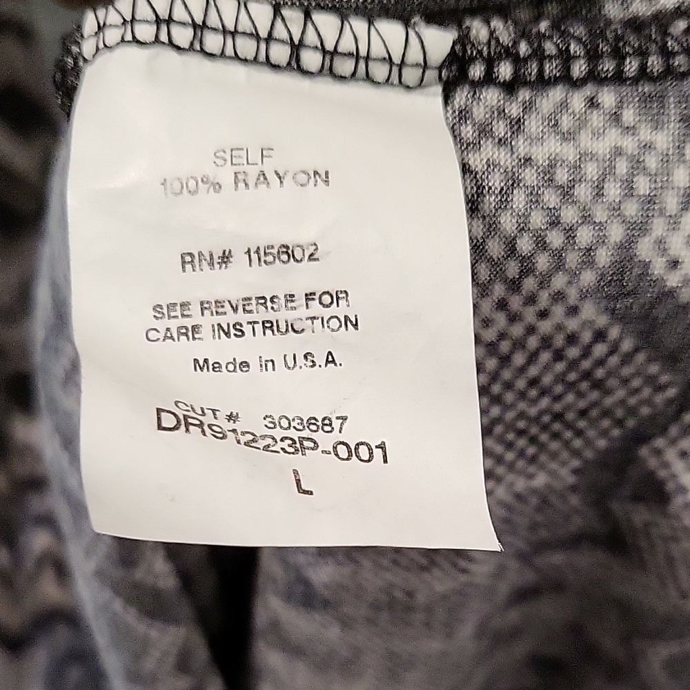 Lush Black and Gray Patterned Maxi Dress - Picture 3 of 4